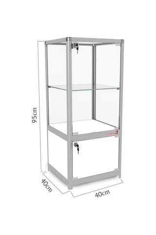 Camlı Vitrin - Cam Dolap - Camlı Koleksiyon Vitrini - Kurulu Ürün 95x40x40