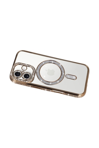 Newface - 68 - Apple iPhone Uyumlu 17 Joke Simli Magneticsafe Kılıf - Ece-umay - - Gold