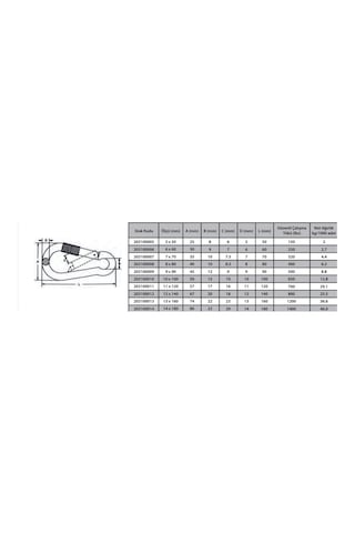 Ennalbur Karabina Vidalı 7 Mm 5 Adet -