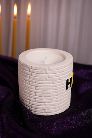 Dekoratif Kokulu Mum Home Beyaz