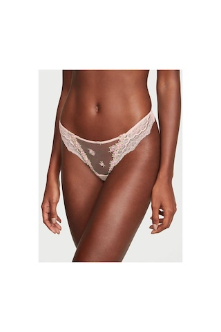 Victoria's Secret Rosebud İşlemeli Tanga Pembe Köpük
