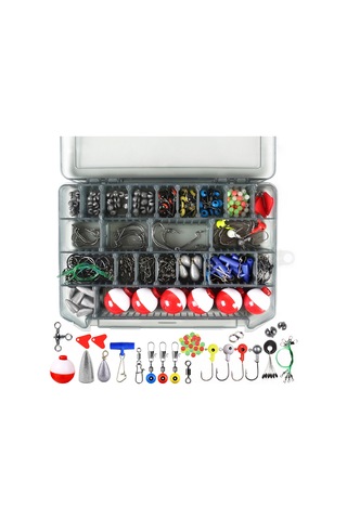 Reedark 228 Parça Balıkçılık Malzemeleri Seti - İğneler, Ağırlıklar, Yuvarlaklar Ve Kutusu İle Tüm Balıkçılık Gereçleri