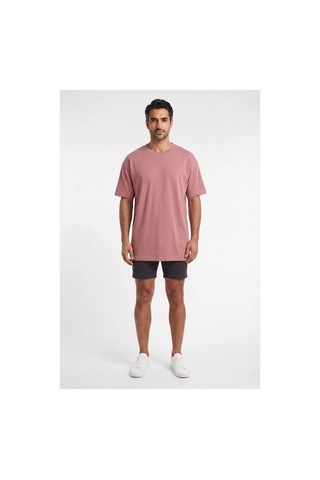 Lixa Basic Pembe Oversize Erkek T-shirt 141051 Siyah