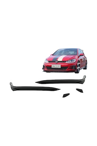 Vw Golf 7.5 Gtı Uyumlu Ön Tampon Çıtası Pianoblack