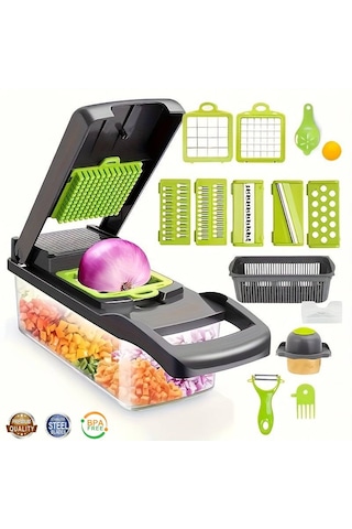 Altron 16 Parça Hazneli Sebze Doğrayıcı Dilimleyici Kesici Çok F