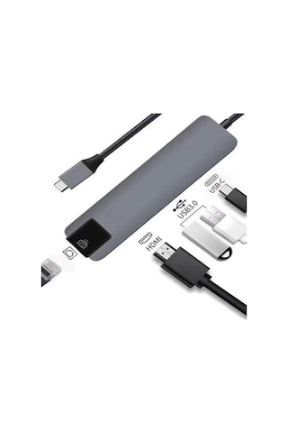 Ally 5in1 Usb 3.1 Type C To Hdmı 2xusb 3.0 Rj45 Ethernet Dönüştürücü Adaptör- 5775 Renkli