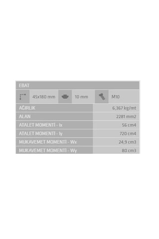 45x180 Sigma Profil 10 Kanal