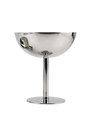 Homyl Paslanmaz Çelik Dondurma Fincan Tatlı Parti Bebek 11cm Gümüş