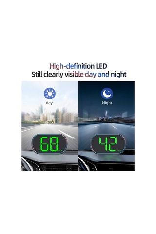 Novahub Araclar Icin Hud Gps Hiz Göstergesi: 3 Inç Buyuk Ekran, Tak Çalıştır, Km/h Veya Mph, Siyah, Beyaz Yeşil