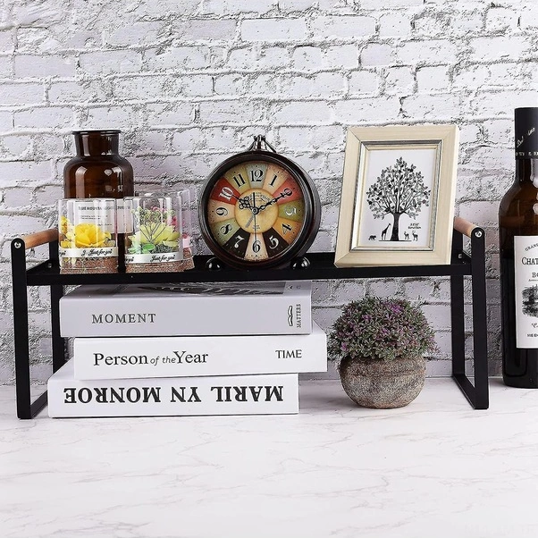 Fortunelane Çok Fonksiyonlu Metal Mutfak Rafı, Katlanabilir Ve Dayanıklı, Siyah Renk, 53.3 Cm Diğer