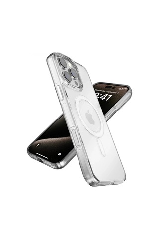 Joko Apple Uyumlu, iPhone 15 Pro Gleam Pc Sert Magsafe Kılıf - Şeffaf