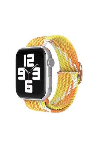 Newface Apple Watch Uyumlu 42mm Star Kordon - Turuncu-sarı