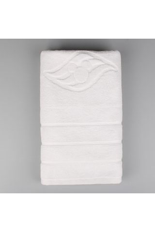 Beyaz Lüx 70x140 Cm %100 Pamuk Banyo Havlusu Beyaz