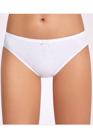 Fiyonklu Beyaz Kadın Bikini Külot 10 Adet 001