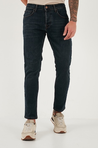 Buratti Streç Pamuklu Slim Fit Normal Bel Dar Paça Jeans Erkek Kot Pantolon 1124C45Napoli Mavi