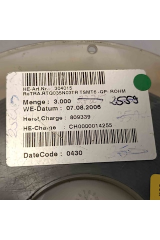 Rtq035n03tr 3.5a 30v 6pın Smd Rohm Smd Transistör 19 Adet