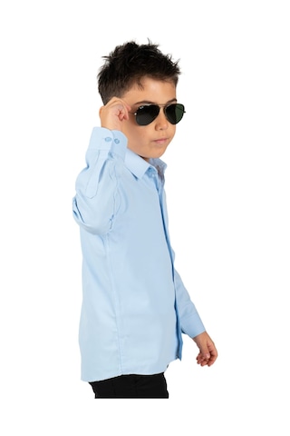 Mnk Baby & Kids Düz Renk Erkek Çocuk Gömlek Mnk0575 Mavi