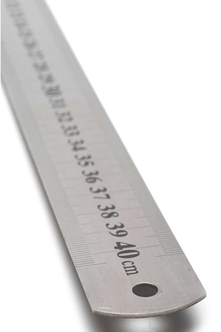 Paslanmaz Çelik Cetvel 40cm Metal
