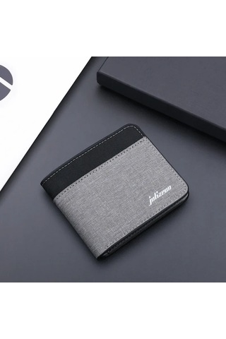 Createtech Tuval Erkek Cüzdan Siyah/mavi/gri - Kartlıklı Ve Pratik Çok Renkli