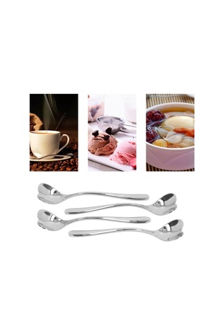 Kangvka 4 Adet Paslanmaz Çelik Kalp Şekilli Kahve Kaşığı - Dayanıklı, El Ağlı Tasarım, Çay Ve Tatlı Karıştırıcı Diğer
