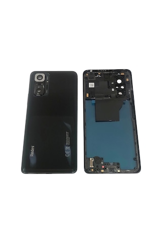 Xiaomi Redmi Note 10 Pro Kasa Arka Kapak Pil Kapağı Siyah