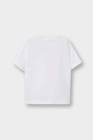 Defacto Kız Bebek Bisiklet Yaka Baskılı Kısa Kollu Tişört E0723a525smwt34 Beyaz