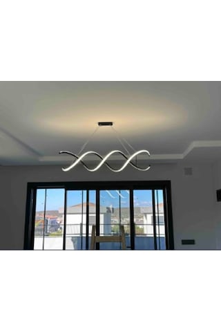 Helazon / Sarkıt Avize / 100x20 CM / 3 Renk Işık / Antrasit Gövde