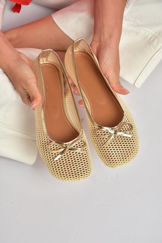 Fox Shoes Y274623315 Bej File Kadın Babet