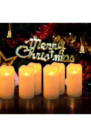 96 Adet Yüksek Kalite Titrek Led Işıklı Mum 12 Cm Led Mum Pilli Mum Kır Düğünü Kına Romantik Dekor Sarı