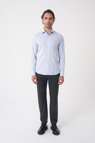Bisse Açık Mavi Uzun Kol Klasik D Yaka Cepsiz Erkek Gömlek Gmkls250045 D33 Açik Mavi