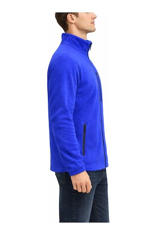 Mekaizen Unisex Polar Ceket Fermuarlı, 3 Cepli Ve Sıcak Tutar Mavi