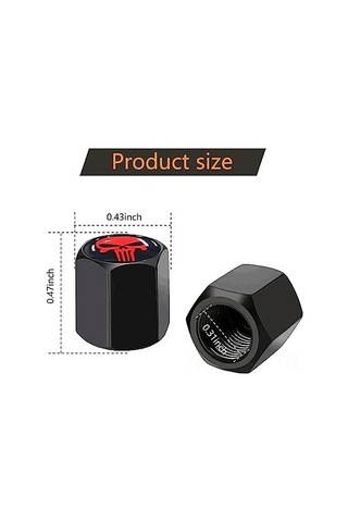 Mufunye Araba Lastik Valf Kapağı 4'lü Set - Hırsızlık Ve Toz Koruyucu, Sızdırmaz Koyu Renk Kapağlar