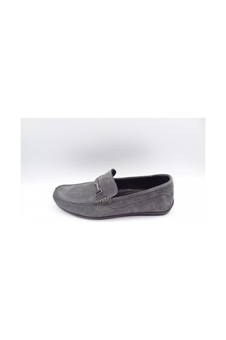 King Shoes 3210 Gri Süet Erkek Ayakkabı