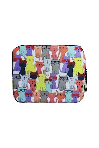 Jacbag Sarı Kedi Kız Çocuk/kadın Üç Cepli Tablet Telefon Not Defteri El Çantası Tablet Kılıfı