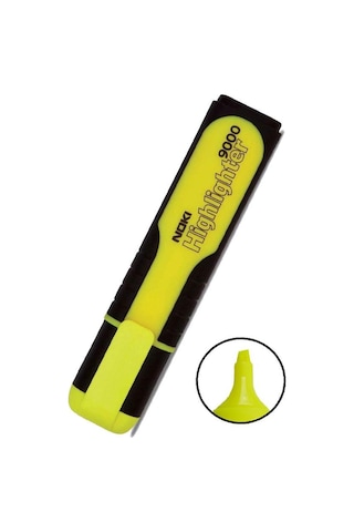 Fosforlu İşaret Kalem Sarı Turuncu 1 Adet Noki Hıghlıghter 2 Renk Fosforlu İşaretleme Kalemi Neon Renkler Çok Renkli