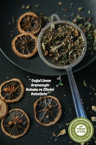 Yörem Afyon Meşhur Muğla Yeni Mahsul Güneşte Kurutulmuş Yaprak Limonlu Melisa Arı Otu 30gr.