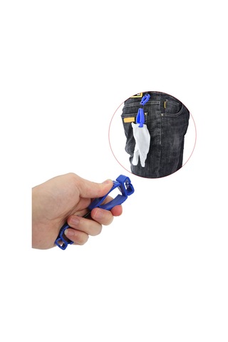 Geeksen Plastik İş Eldiveni Klembi - Ergonomik Tasarım, Kaymazsız, Dayanıklı Malzeme İle Güvenlik Giysileri Ve Araçları Tutucu Mavi, At-1