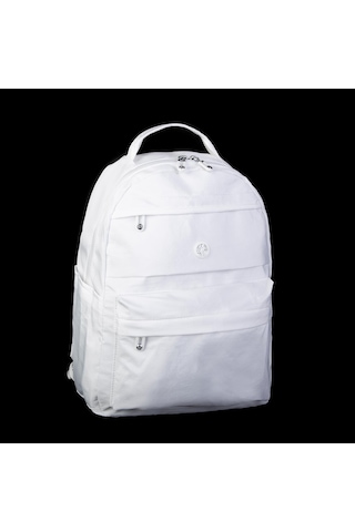 Nas Bag Extra Hafif Su Geçirmez Çok Gözlü Waterproof Unisex Sırt Çantası 30x40 Cm Beyaz