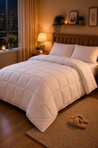 HİG HOME LuxeSleep Çift Kişilik Microfiber Yorgan – Sıcacık Ultra Yumuşak Kuş Tüyü Hissi