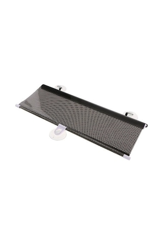 Bosphorusboutique02 Araba Isı Yalıtım Perde, Güneş Gölge Yan Blok, 45x125 Cm, Otomatik Teleskopik, Siyah Pvc