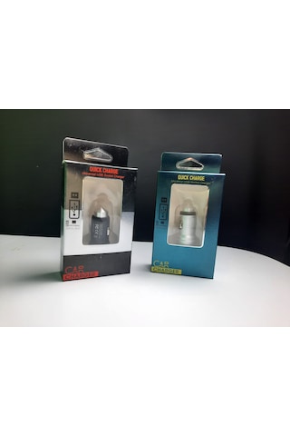 Araç Hızlı Şarj Aleti Oto Çakmaklık Araba 2.4A Usb Çift Girişli Siyah