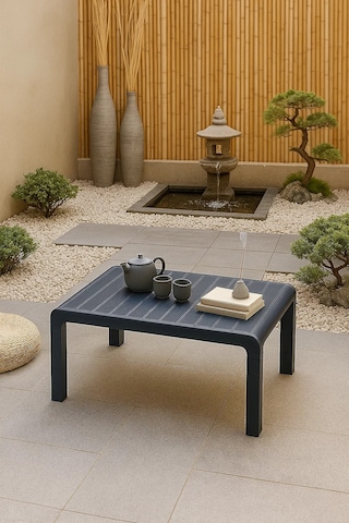 Lara Sehpa Bahçe - Balkon - Teras Mobilyası - Antrasit