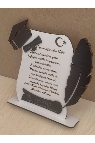 Mezuniyet Hatırası Plaket Kişiye Özel İsim Yazılı Gönderilecekt