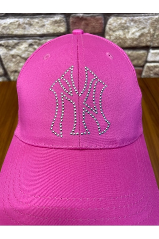 Hamze Ny Yankees New York Detaylı Beyzbol Gabardin Cap Şapka Pembe