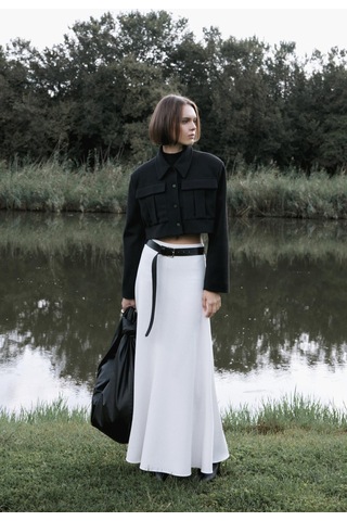 Suud Collection Siyah Kare Tokalı Uzun Kemer