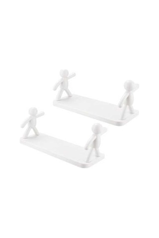 Besthome1 İlginç Figür Vakumlu Duş Rafı, Modern Pratik Beyaz Beyaz