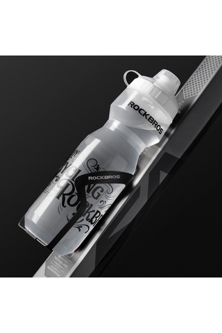 Rockbros Dcbt69 750 ML Bisiklet Su Şişesi Pp5 Toz Kapaklı Sıkma Bisiklet Spor Su Şişesi - Şeffaf/dcbt69c Şeffaf