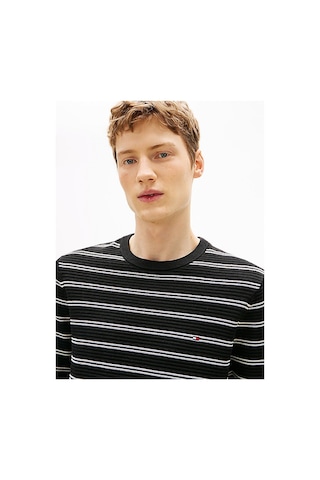 Tommy Hilfiger Seasonal Structure Cneck Erkek Siyah Kazak - Mw0mw41643 Siyah