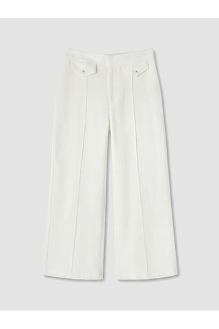 Lcw Vision Beyaz Regular Fit Geniş Paça Kadın Pantolon