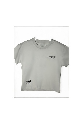 Jack Lions Erkek Bebek Pamuklu Sırtı Baskılı Skate T-shirt-15702 Taş